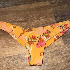 Roxy Floral Bikini Bottom - Yellow and Pink